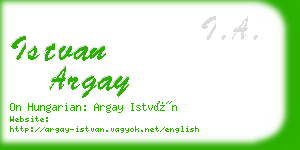 istvan argay business card